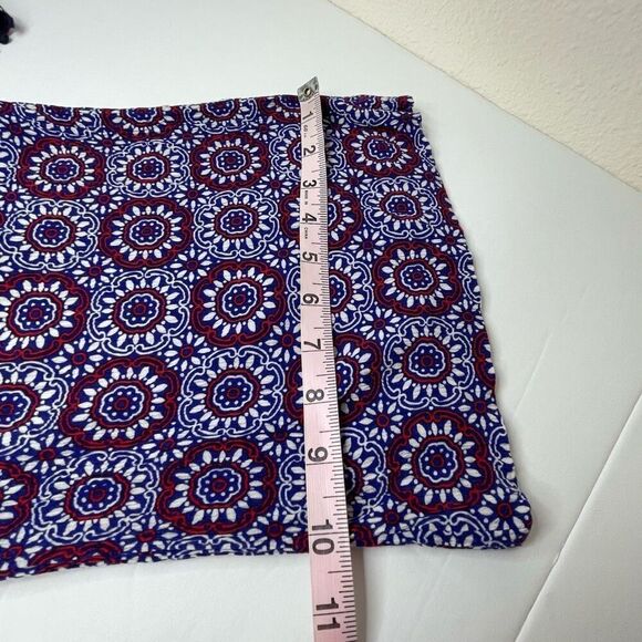 Boden Elisa Pompom Trim Jumpsuit Bold Blue Sun Tile Medallion Print Size 8 - Picture 13 of 15